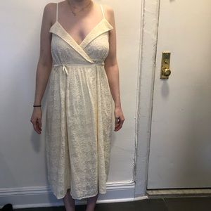 Madewell Cream Floral Pattern Wrap Dress NWT